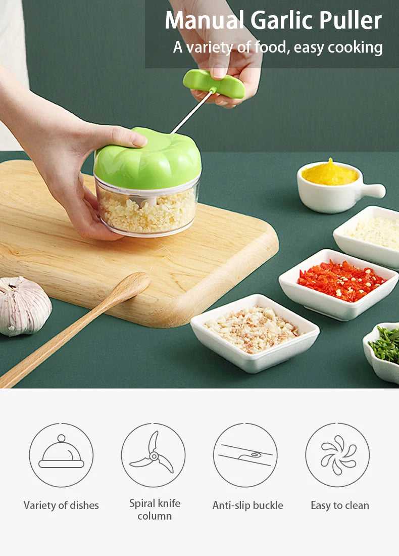 Mini Manual Vegetables Cutter Manual Garlic Press