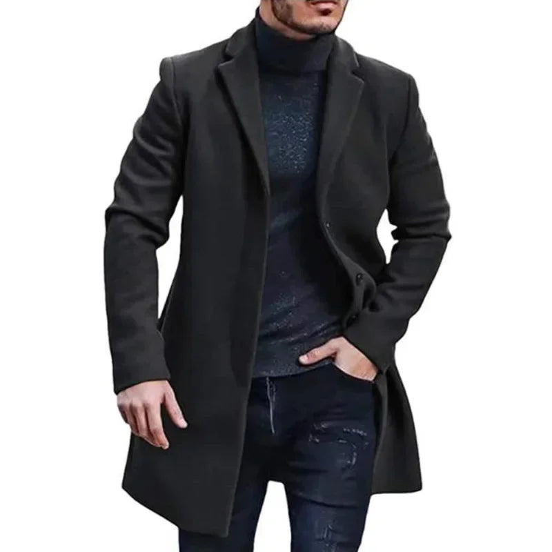 Männer Mantel Woolen Windjacke