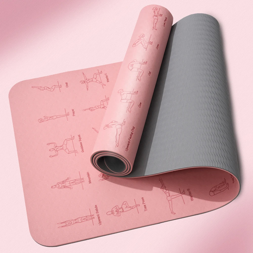 Premium TPE Yoga Mat — 183 x 57 cm, Non-Slip