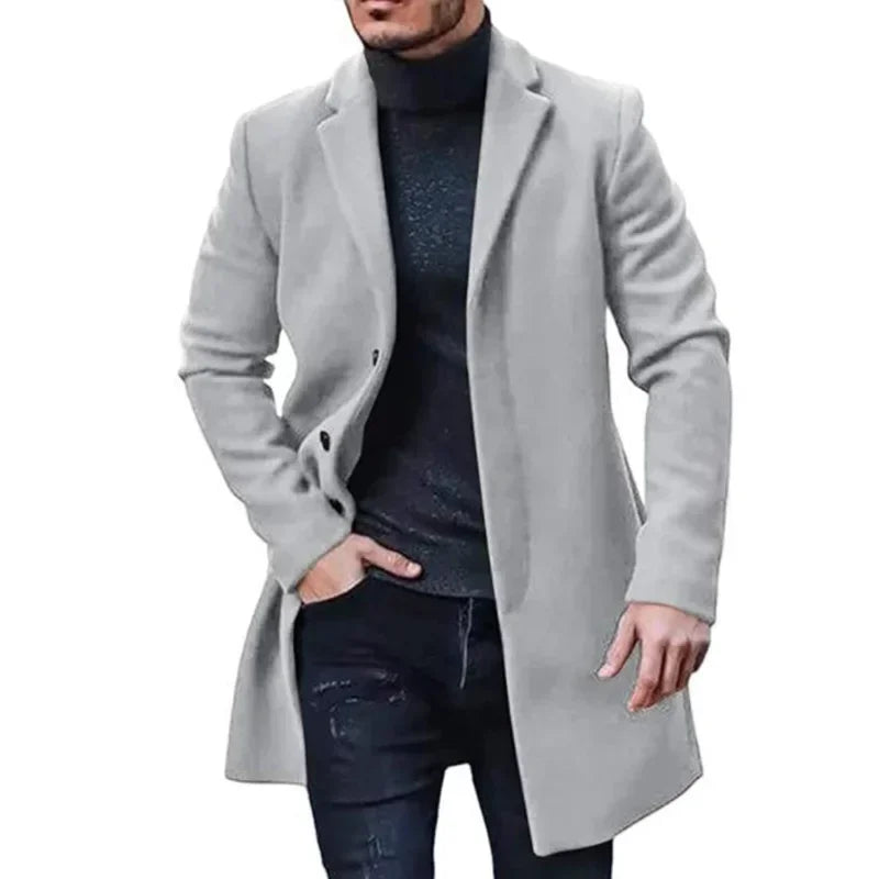 Männer Mantel Woolen Windjacke