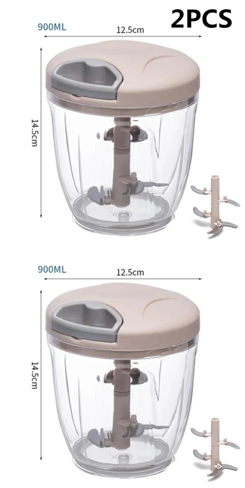 Garlic Chopper Manual Rotate Vegetable Cutter Meat Grinder