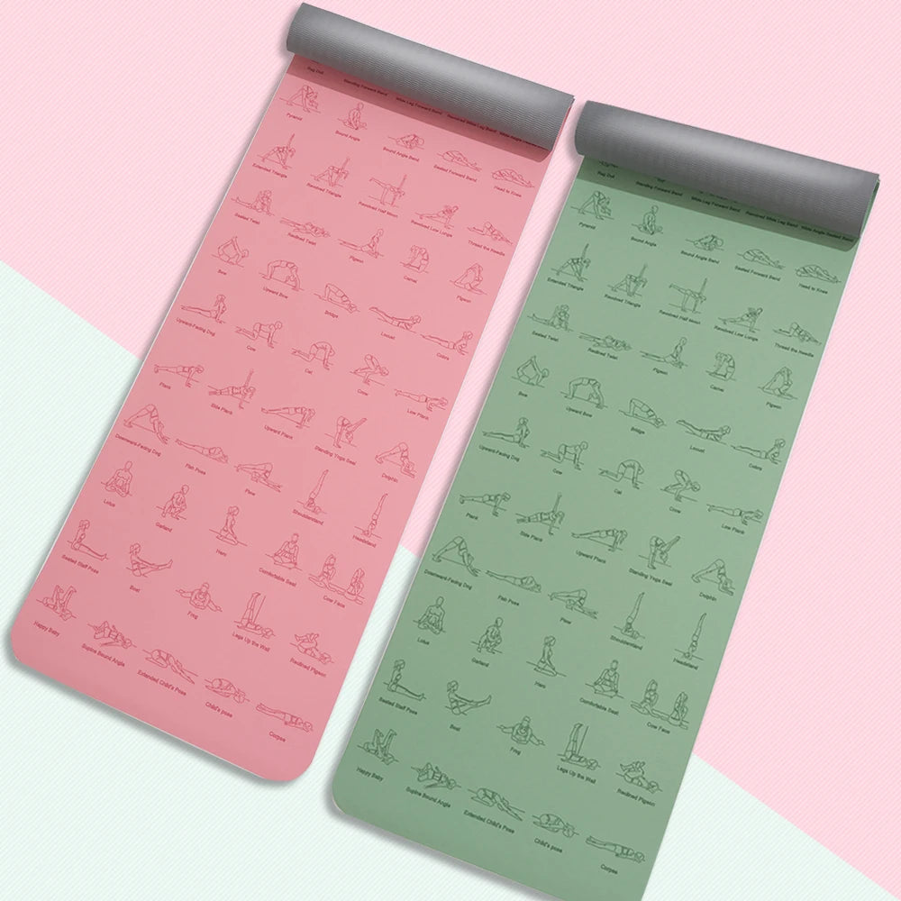 Premium TPE Yoga Mat — 183 x 57 cm, Non-Slip