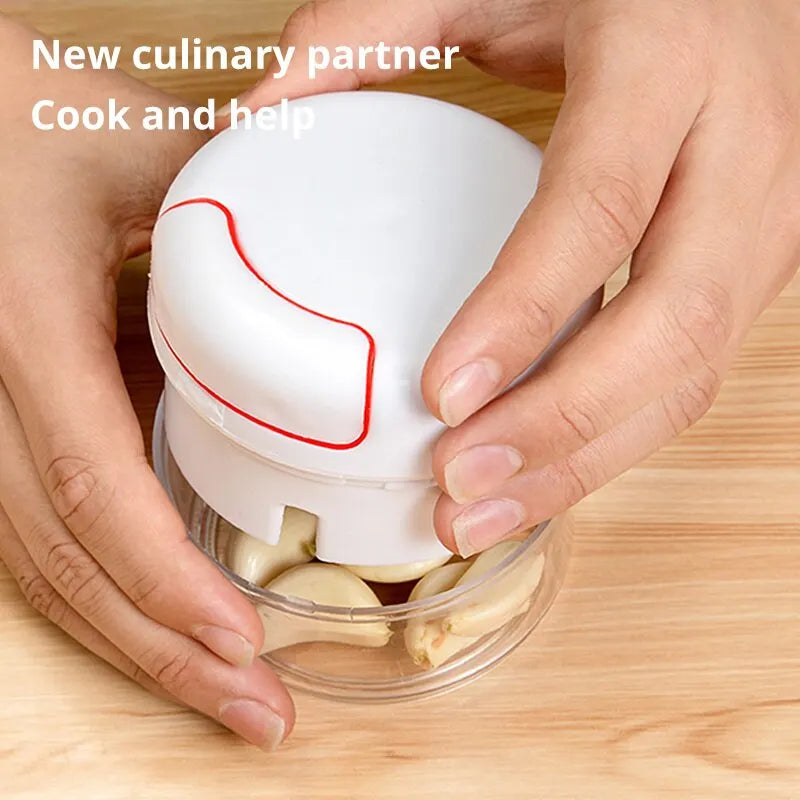 White Hand Pulled Garlic Grinder