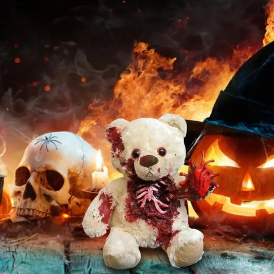 Halloween Horror Plüschbär Spukhaus Dekoration