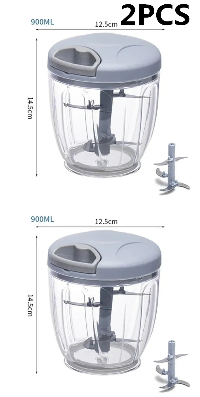 Garlic Chopper Manual Rotate Vegetable Cutter Meat Grinder