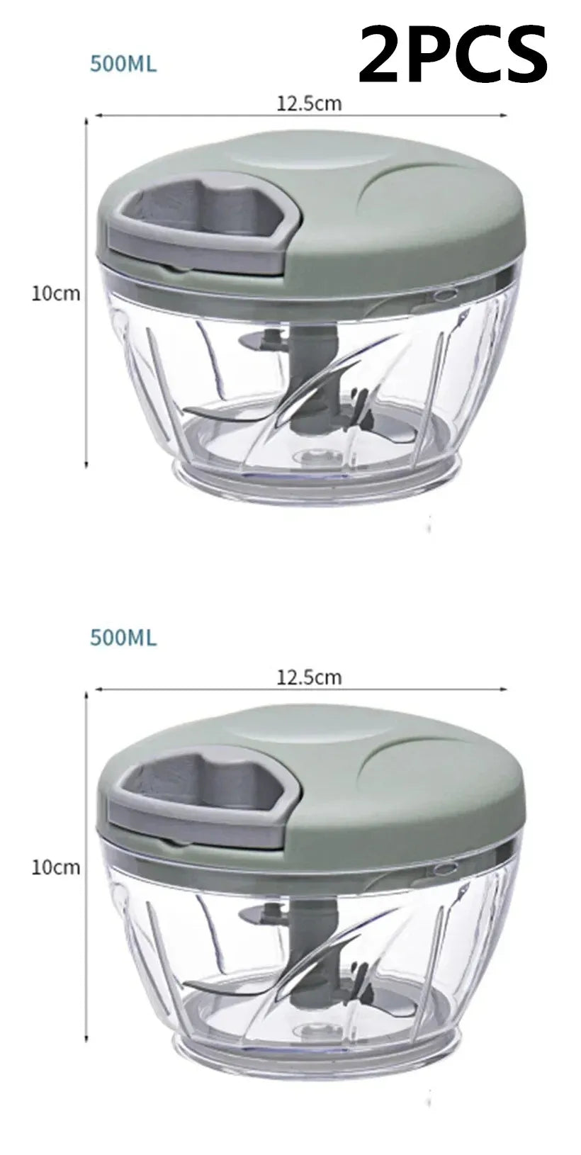 Garlic Chopper Manual Rotate Vegetable Cutter Meat Grinder
