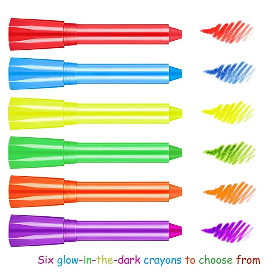 Glow in Die Schwarz Licht Gesicht Malen 6 stücke UV Neon Leuchten Fluoreszierende Körper Malen Buntstifte für Halloween Club Make-Up weihnachten Glow Party