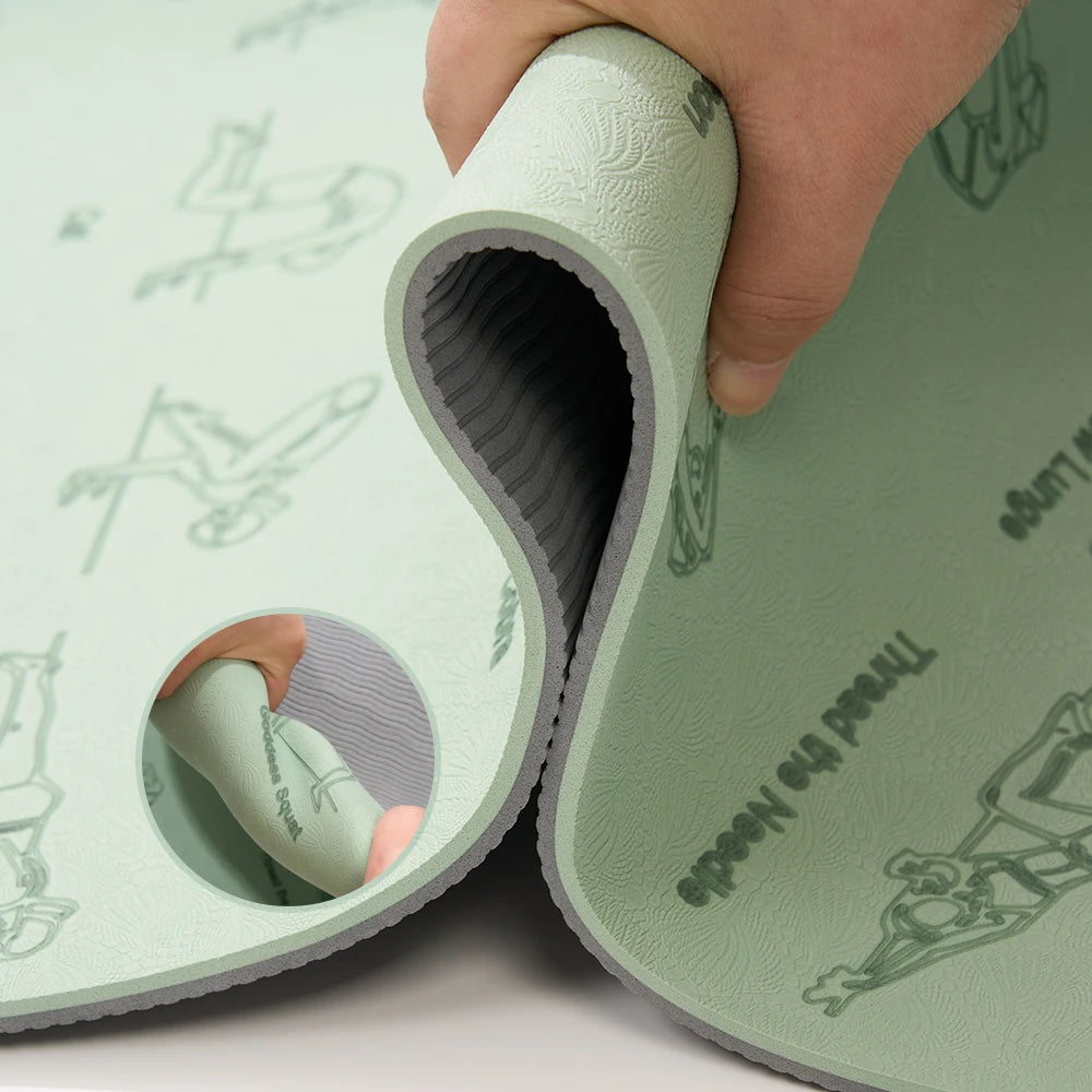 Premium TPE Yoga Mat — 183 x 57 cm, Non-Slip