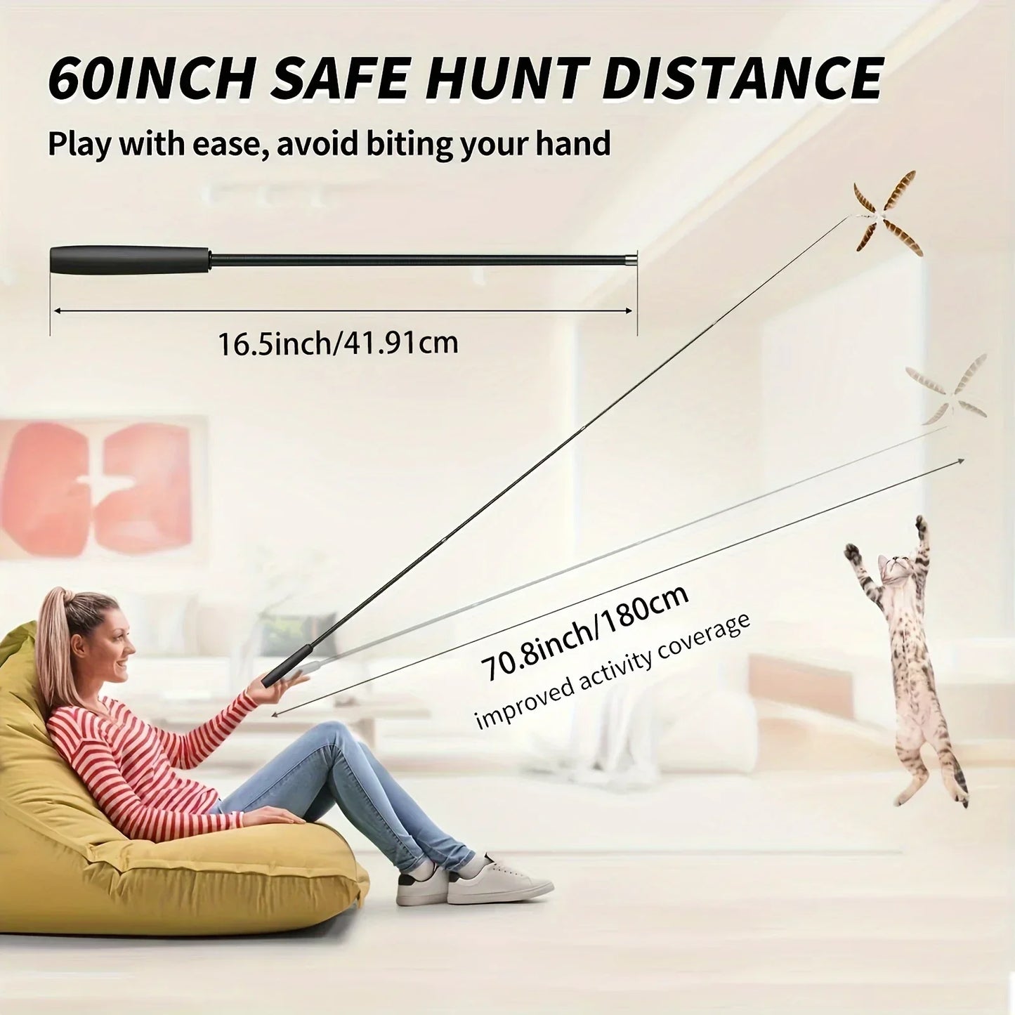 Four-Section Telescopic Cat Rod