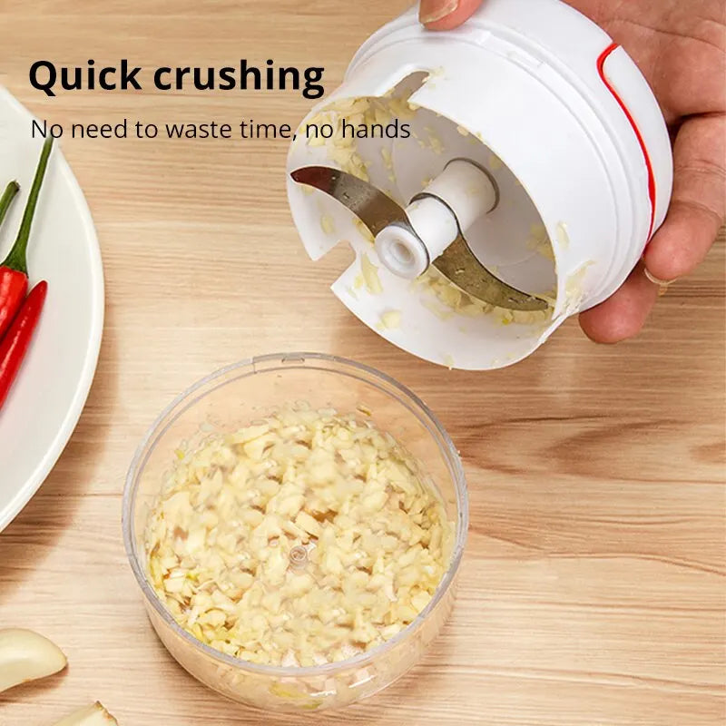 White Hand Pulled Garlic Grinder