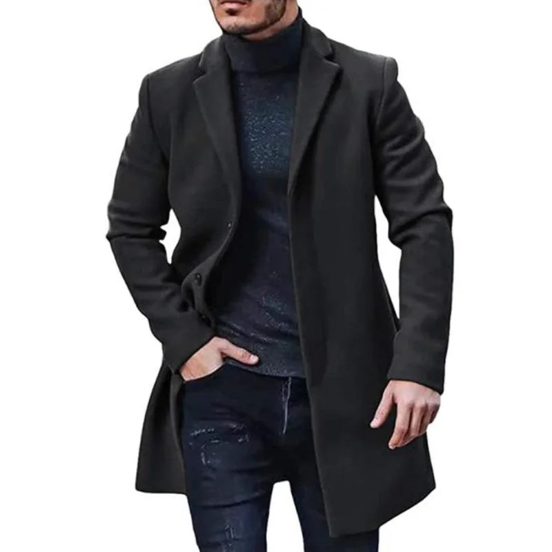 Männer Mantel Woolen Windjacke