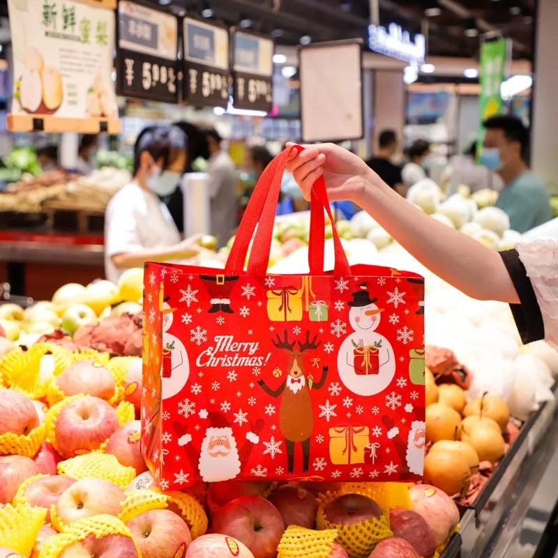 Weihnachts geschenk Tasche Vlies Tasche gefilmt Einkaufstasche alle Arten von Urlaub anwendbar Halloween Süßigkeiten Tasche Geburtstags geschenk Verpackung Tasche