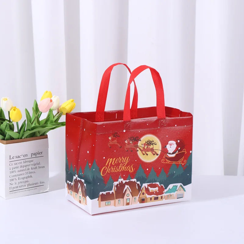 Weihnachts geschenk Tasche Vlies Tasche gefilmt Einkaufstasche alle Arten von Urlaub anwendbar Halloween Süßigkeiten Tasche Geburtstags geschenk Verpackung Tasche