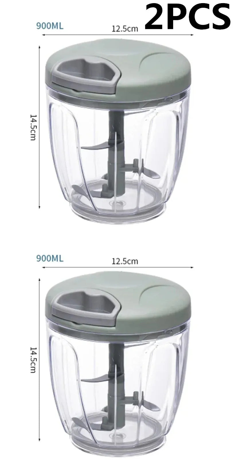 Garlic Chopper Manual Rotate Vegetable Cutter Meat Grinder