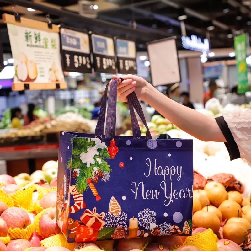 Weihnachts geschenk Tasche Vlies Tasche gefilmt Einkaufstasche alle Arten von Urlaub anwendbar Halloween Süßigkeiten Tasche Geburtstags geschenk Verpackung Tasche