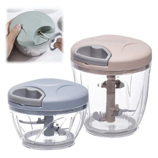 Garlic Chopper Manual Rotate Vegetable Cutter Meat Grinder