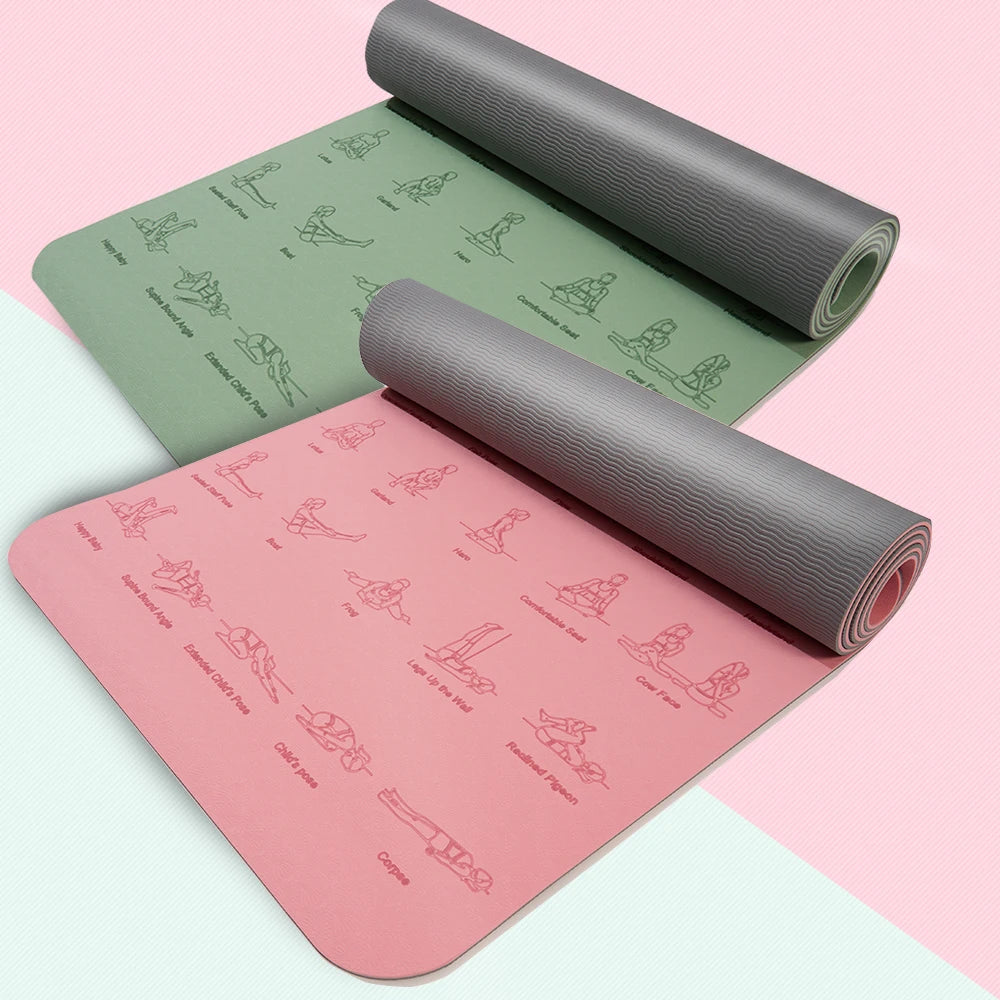 Premium TPE Yoga Mat — 183 x 57 cm, Non-Slip