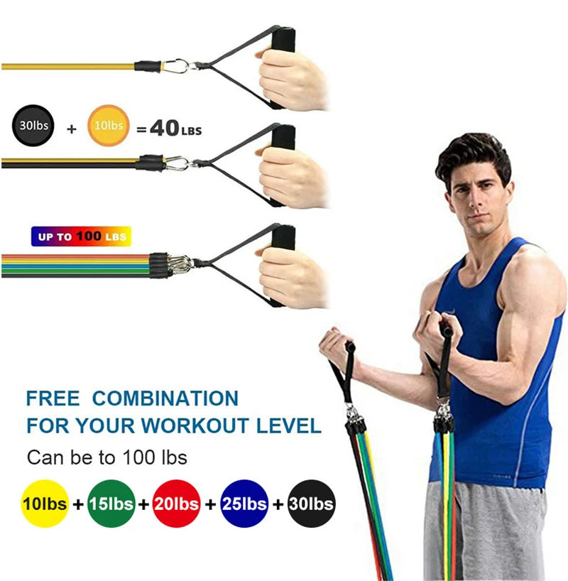 Set Pull Rope, Resistance Bands 11Pcs
