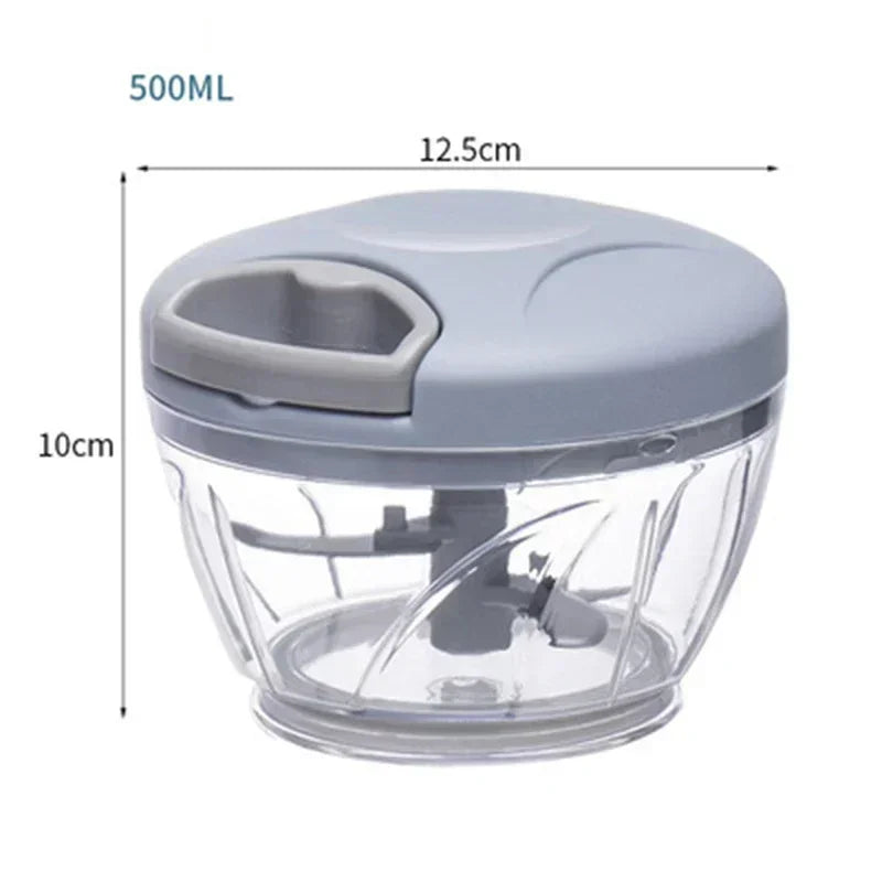 Garlic Chopper Manual Rotate Vegetable Cutter Meat Grinder