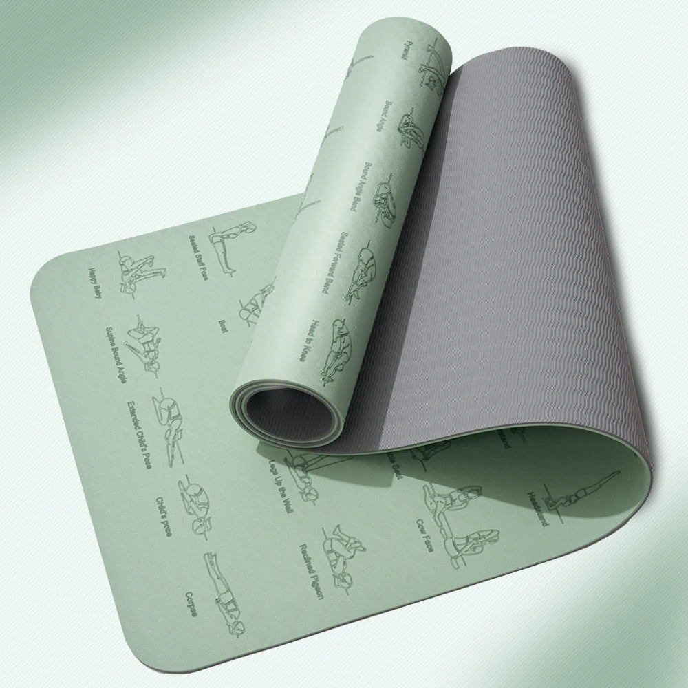 Premium TPE Yoga Mat — 183 x 57 cm, Non-Slip