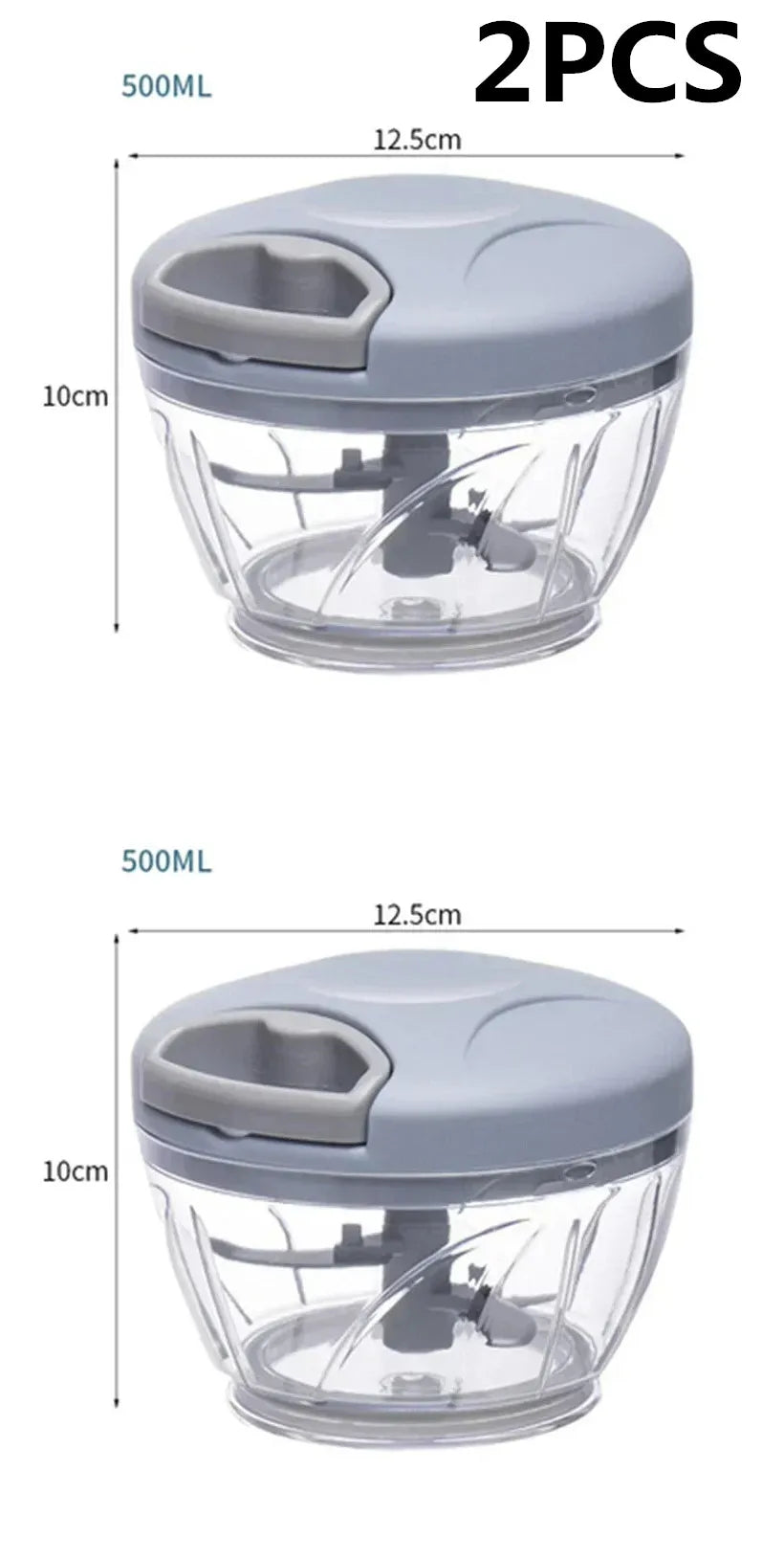 Garlic Chopper Manual Rotate Vegetable Cutter Meat Grinder