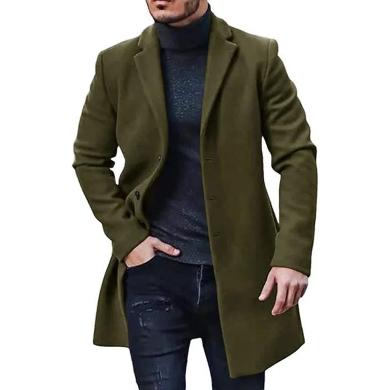 Männer Mantel Woolen Windjacke