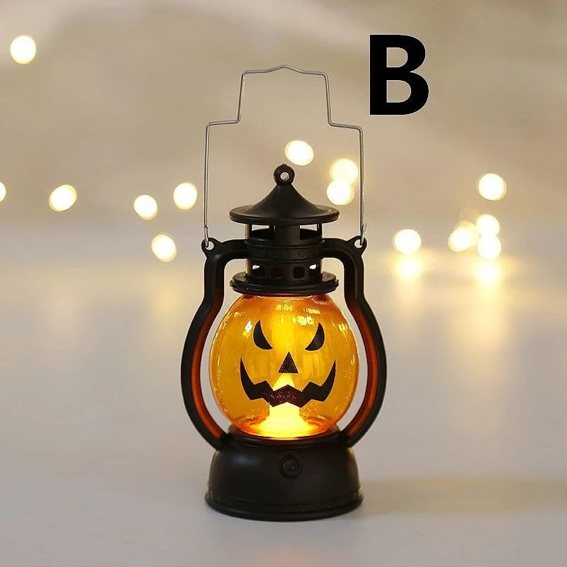 Halloween LED Kürbislaterne Dekoration & Halloween Party Retro Lampe