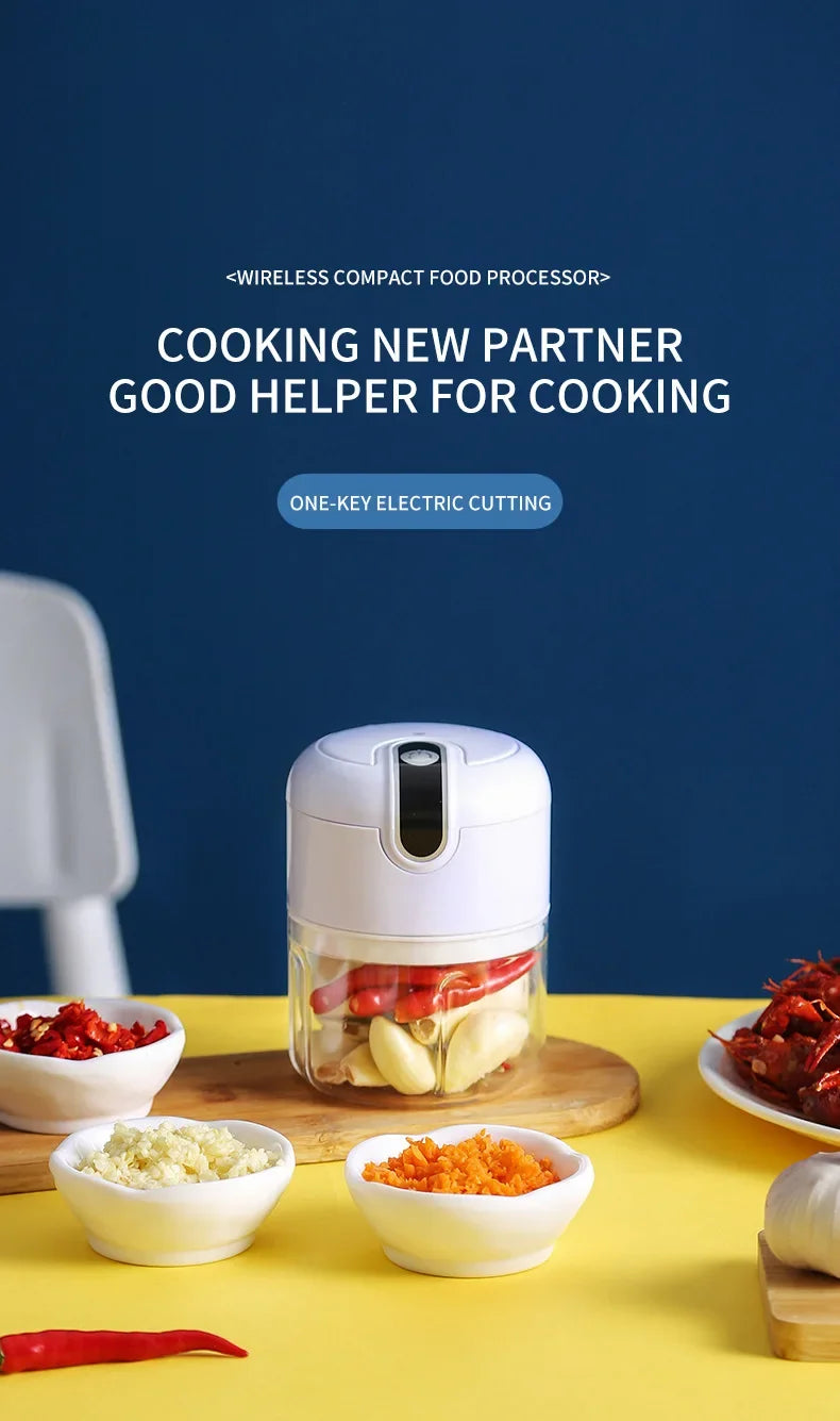 Electric  Vegetable Chopper Meat Grinder Masher Machine