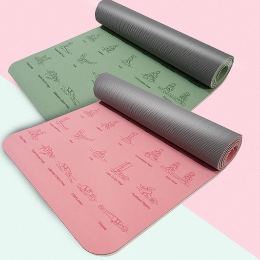 Premium TPE Yoga Mat — 183 x 57 cm, Non-Slip